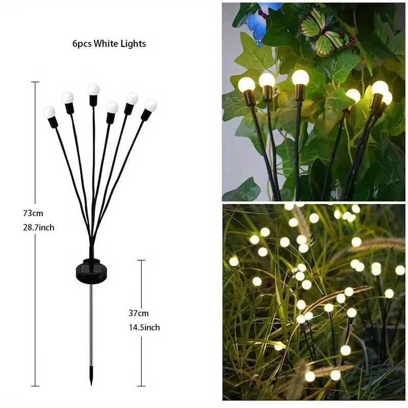 6/8/10L Solar Firefly Lights Waterproof Outdoor Garden Decoration Landscape Lights Lawn Lights Suitable for Festive Decoration.