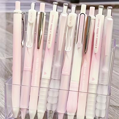 5-teiliges Gelschreiberset in Pink Blush, 0,5 mm feine Spitze, sanftes Schreiben für Studenten und den Bürogebrauch, Schreibtintenstifte