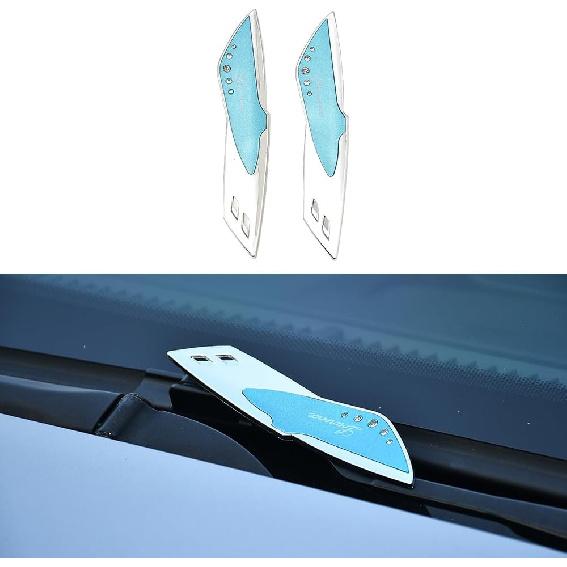 JSCARLIFE 1 Pair Car Windscreen Wiper Stand Windshield Wiper Wing Blade Spoiler (Black/2) синий
