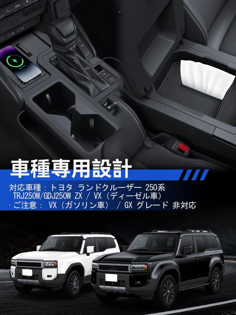 LANTU Set for Toyota Land Cruiser Console Console Land Cruiser 250 Console Shift Panel Gap Car Storage Washable Small Item Land Cruiser 250 June 2023