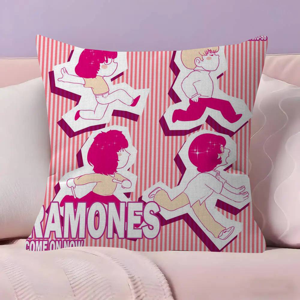 Poszewka na poduszkę kreskówka Prezent Poszewka na poduszkę Sypialnia Dom Sofa Krzesło Siedzenie Dekoracja poszewka na poduszkę Zespół Rockowy RRamones ANIME