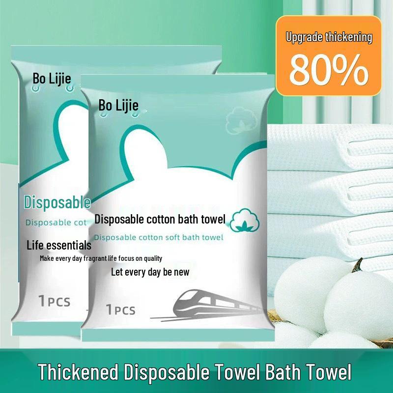 Extra Large Extra Thick Disposable Bath & Towel Set – Strong Water Absorption for Travel, Hotel & B&B