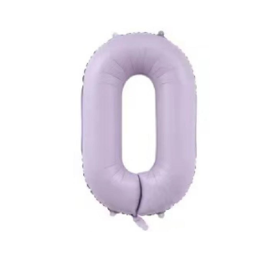 40 Inch Cream Purple Digital Aluminum Film Balloon Wind Big Digital Aluminum Foil Balloon Birthday Party Decoration 40 inch cream purple number 0