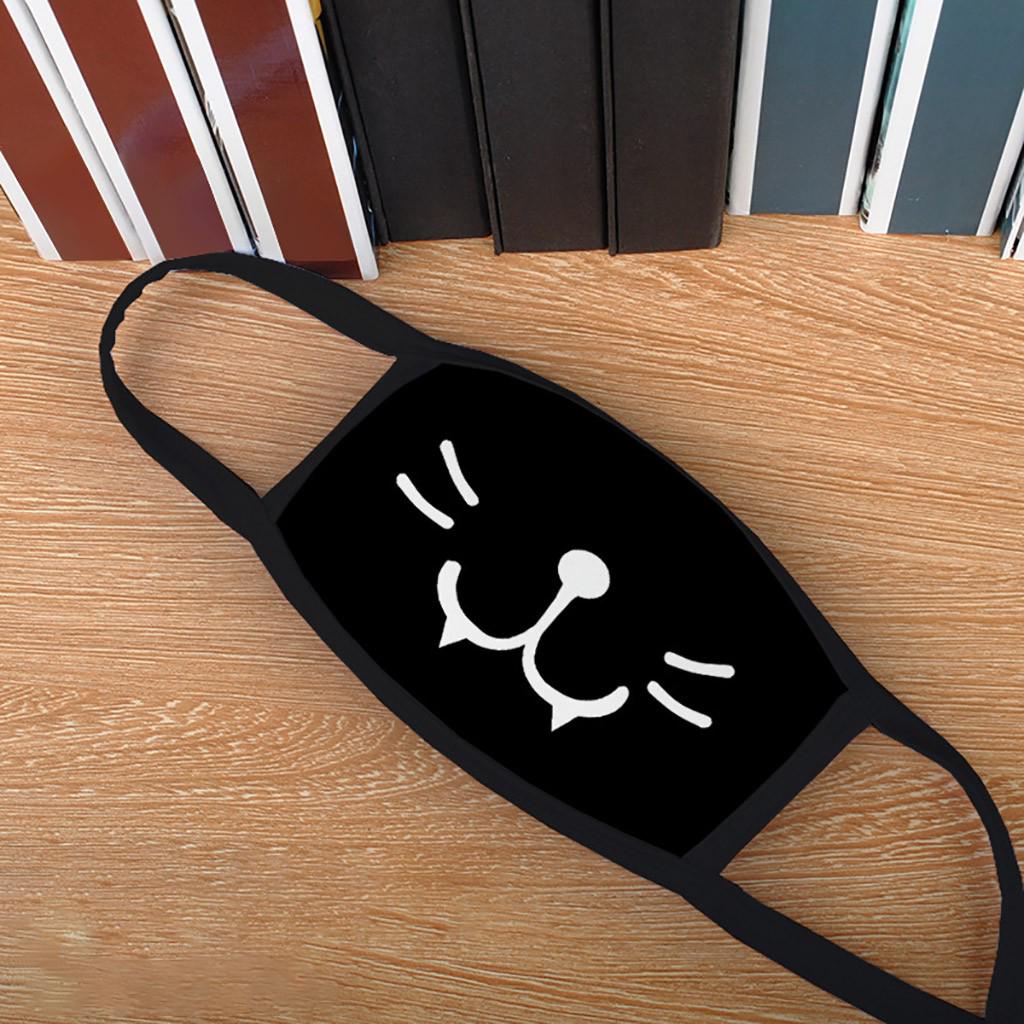 Buy VoaCute Print Black Cotton Thick Breathable Coldproof Dust Mask