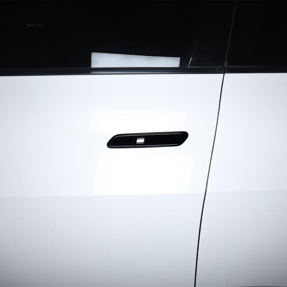 Auto Interior Accessory for Kia EV6 2022 2023 2024 LHD RHD Carbon Fiber Exterior Door Black Handle Frame Protective Cover