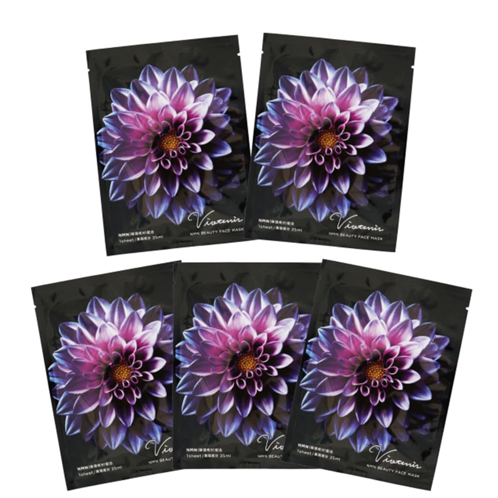 

NMN для лица Сделано из натуральных ингредиентов для ежедневного использования и специальных масок VIOTENIR, Набор из 5 штук, Япония, Красота, Улучшающий кожу, Ингредиенты, Без спирта,