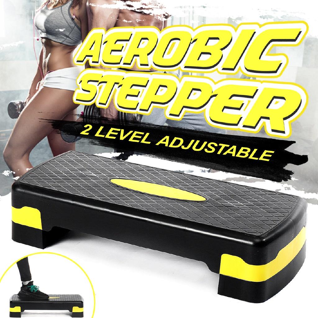 Non-slip Cardio Yoga Pedal Stepper Adjustable Fitness Aerobic Step Workout Exercise Fitness Aerobic Step Equipment 68 x 28 x 15 cm