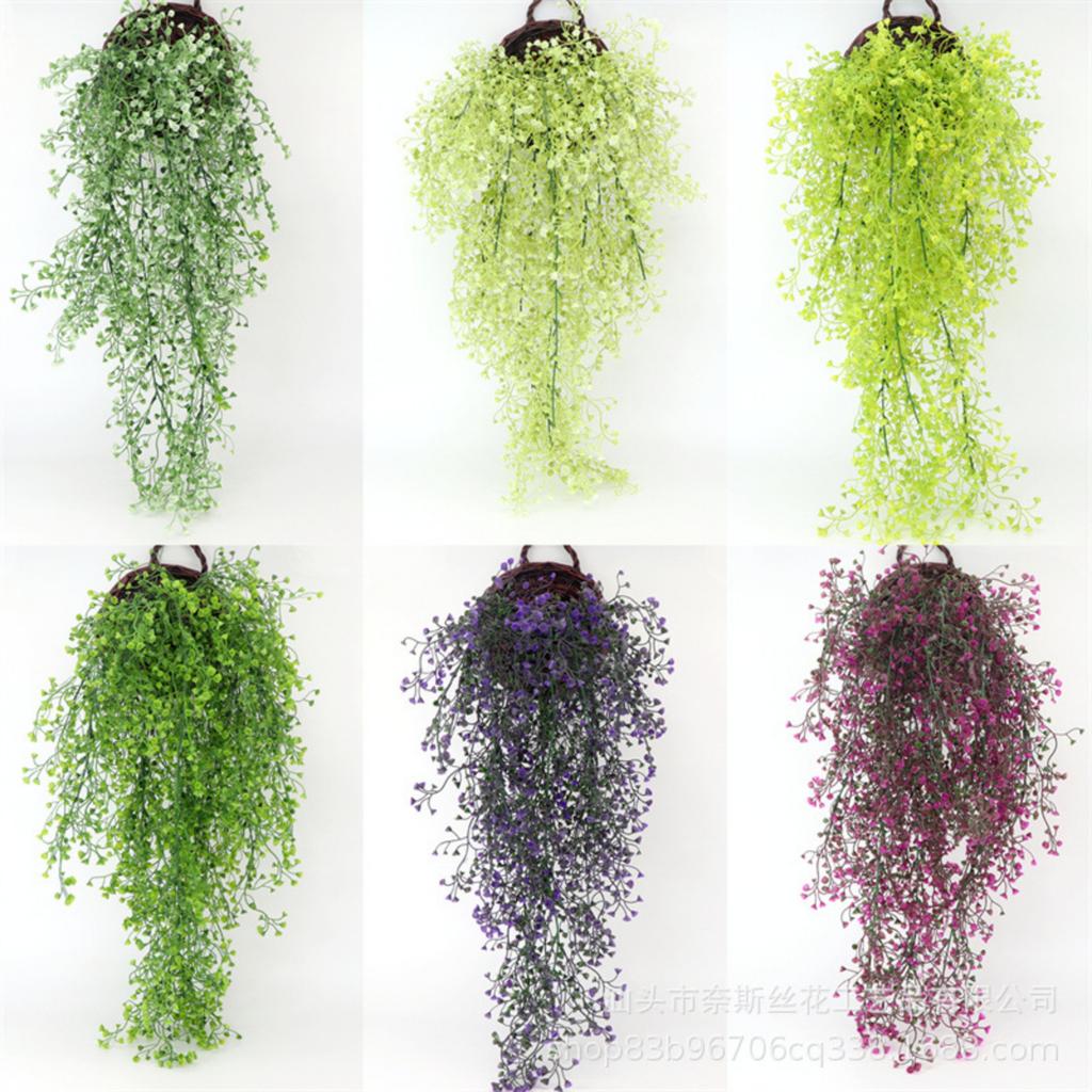 Faux Vines Hanging Flowers Artificial Hanging Plants Fake Hanging Fern Vines for Indoor Outdoor Garden Wedding Patio Wall Party Decoration