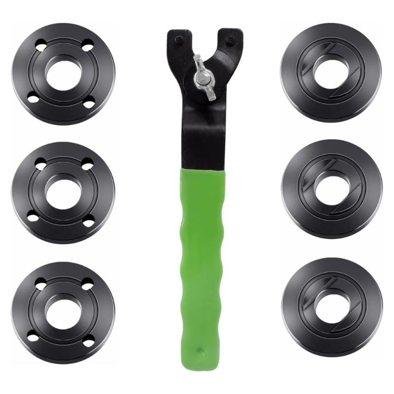 

Angle Grinder Flange Nut Set with Wrench High Temperature Resistant Nuts Suitable for Efficient Polishing and Cutting 1