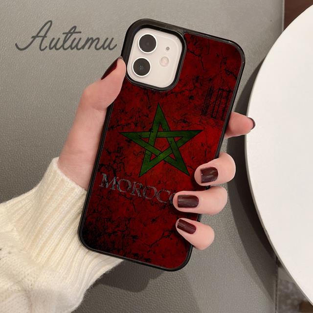Flag of Morocco Phone Case for iPhone 11 12 13 14 Pro Max mini X XR XS SE 2020 5 6S 7 8 Plus Samsung Galaxy S21 S22 Cover shell