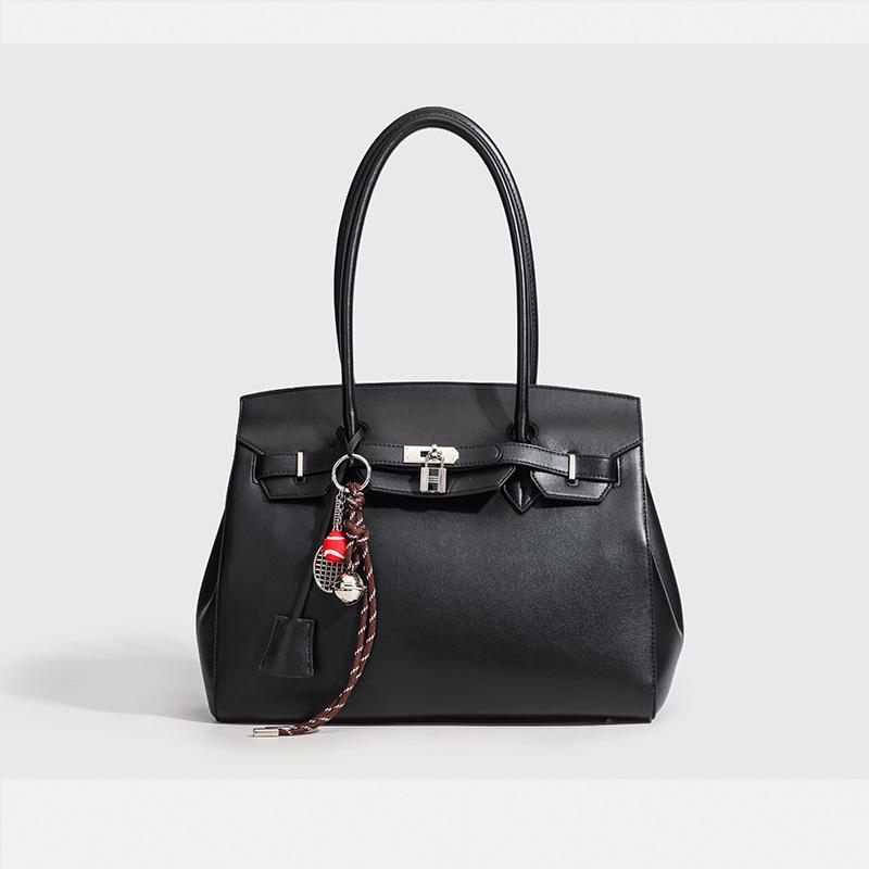 

Сумка-тоут платинового цвета с большой вместимостью через плечо и через плечо, весна/лето 2025 г.