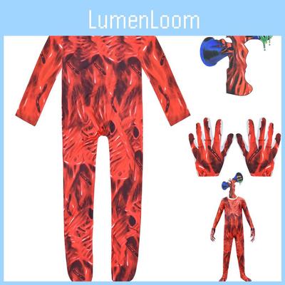 Siren Head Horror Cosplay Kostüm für Kinder – Auffälliges 3D-Design und leuchtende Farben