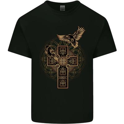 Odin Keltischer Rabe Wikinger Thor Ragnar Nordisch Herren Baumwoll-T-Shirt T-Shirt Top