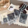 Fell Island Retro Knitted Layered Stockings for Women - Autumn/Winter Thick and Warm Grey Mid-Calf Leg Socks - Reindeer Snowflake Leg Covers