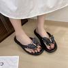 Fashion Women's Slippers 2025 Summer New Fashion Bow-knot Non Slip Soft Sole Flip Flops Lightweight Comfortable Slip on Flat Sandals