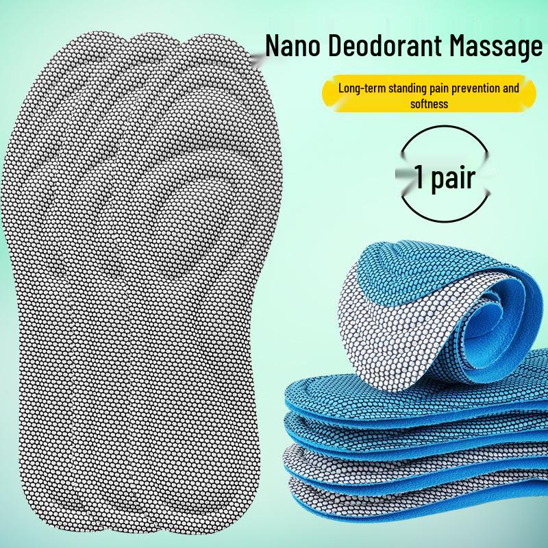 Odor-Resistant Military Training Insoles: Sweat-Absorbing, Massaging Comfort, Reduces Foot Fatigue, Thin & Soft for Football and Sports.