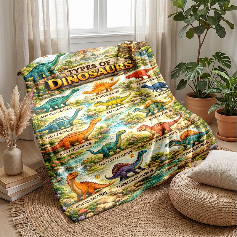 T-Rex Monster Truck vs Dinosaur Theme blanket Lightweight Warm Flannel Blanket Decorative Throw Blanket for Home Decoration