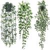 Rattan Bonsai Hanging Wall Plants False Potted Artificial Succulents Hanging Potted Ornaments
