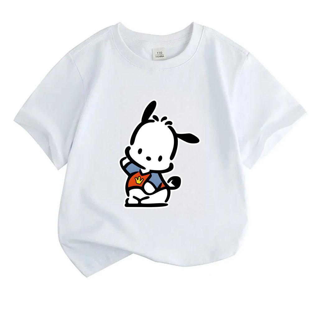 Kids Boys Girls Crew Neck Short Sleeve 100% Cotton T-Shirt Cute Dancing Cartoon Animal Print Comfortable Casual Daily Wear Breathable Soft Summer Top