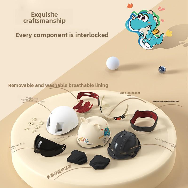 Children's Helmets Ear Protectors Cat Ears Electric Scooter Helmets Unisex Winter School