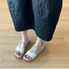 Great and Easy To Wear Without Tiring Feet Retro Woven Soft Sole Casual Outside Wearing Flat Sandals for Women In Summer New Thick-soled Roman Shoes