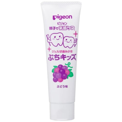 [.co.jp Exclusive] [Bulk Purchase of 2] Pigeon Petit Kids Parent-Child Teeth Care Gel Toothpaste, Grape Flavor, 50g X 2