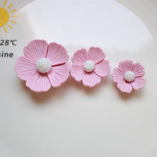5Pcs Resin Flowers DIY Accessories Flat Back Blooms Ornaments for Jewelry Hair Accessories DIY Craft Projects