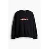 H M Oversized Fit Print sweatsHirt Black forMula 1