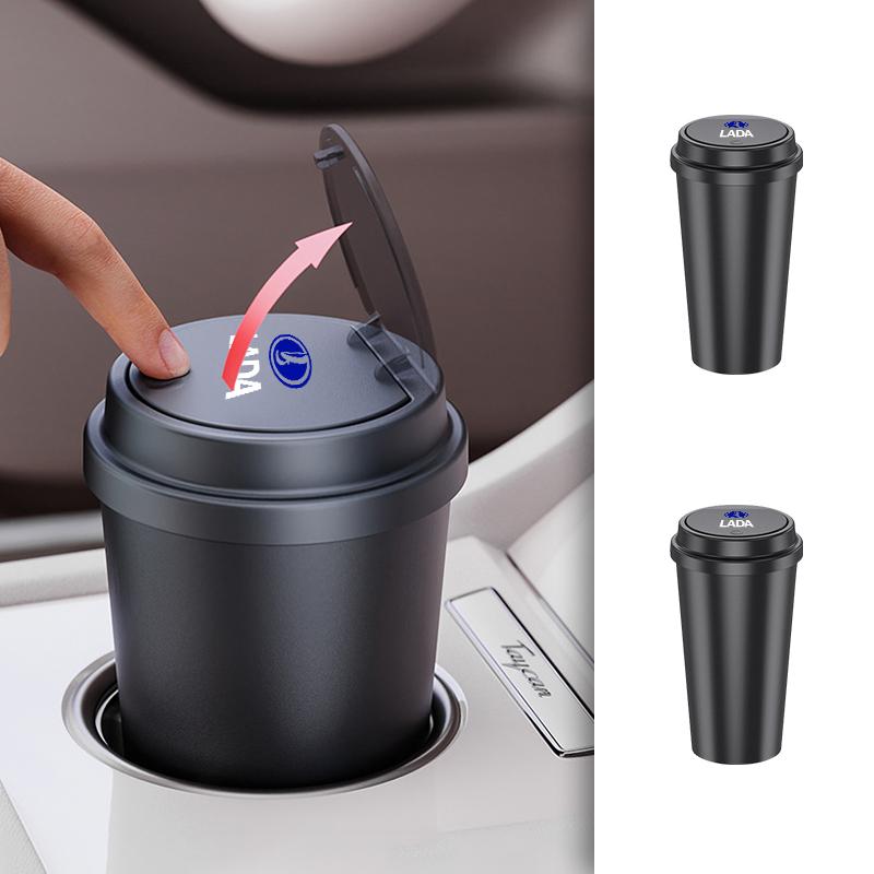 Car storage - press-down style water bottle and trash can For Lada Vesta Niva Samara Kalina Largus Priora Xray Granta PP27