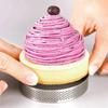 Stainless steel mousse ring mold circular tower ring with holes French oval cake cheese DIY baking tool
