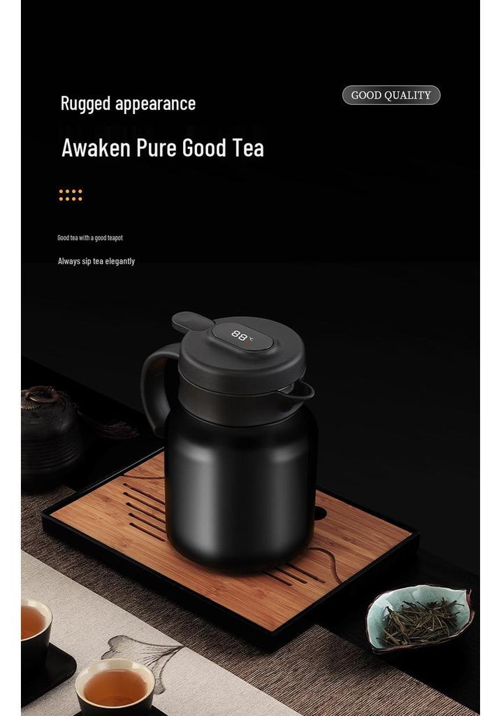 Large Capacity Smart Insulated Tea Brewer - 304 Stainless Steel Stewing Pot for Home or Office Use
