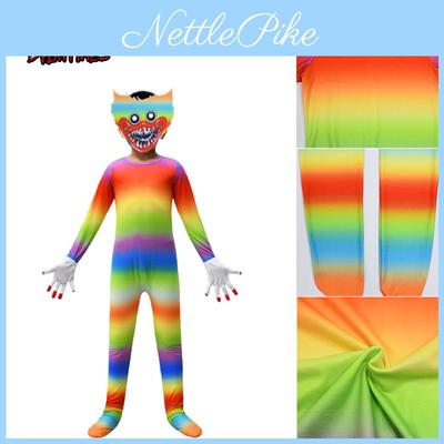 Colorful Poppy Playtime Huggy Wuggy Cosplay Suit For Kids