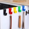 5pcs Kitchen Cabinet Door Hooks Creative Building Block Shape Towel Hanging Holder Bathroom Punch-free Towels Hooks Organizer