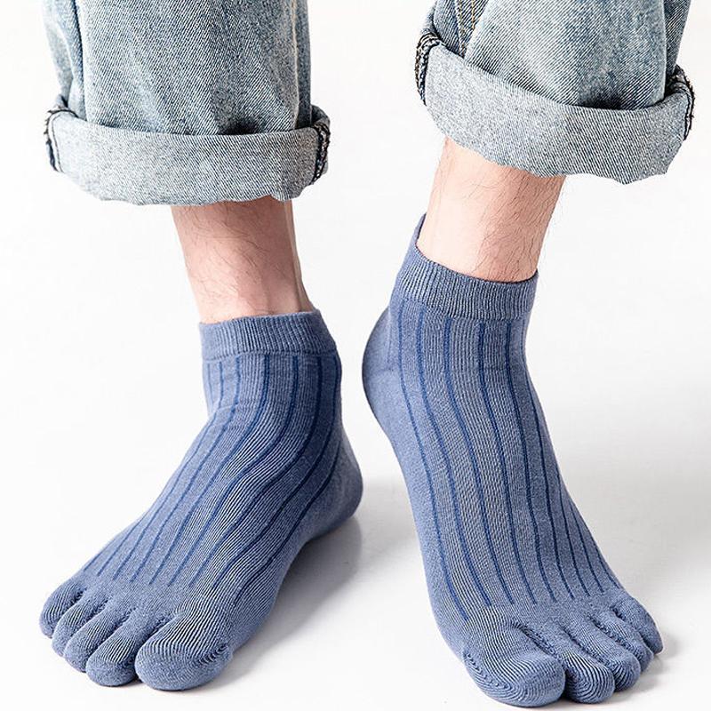 5 Pairs Toe Socks for Men Breathable MeshCotton Casual Thin High Quality Five Finger Socks Low Cut Ankle Sports Running Socks