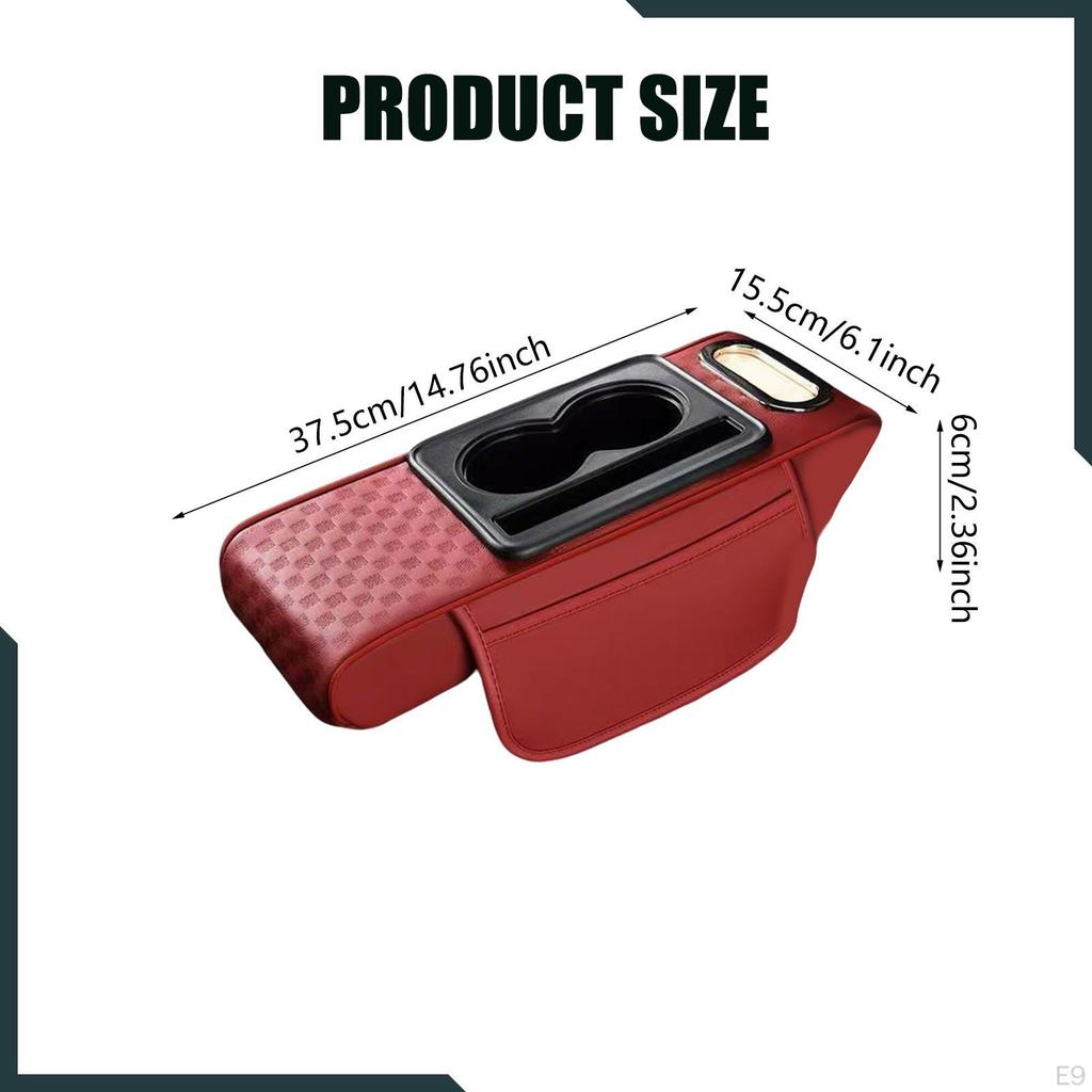 Auto Armrest Cushion Heightening Pad Side Storage Bag Middle Center Console Cover for Truck