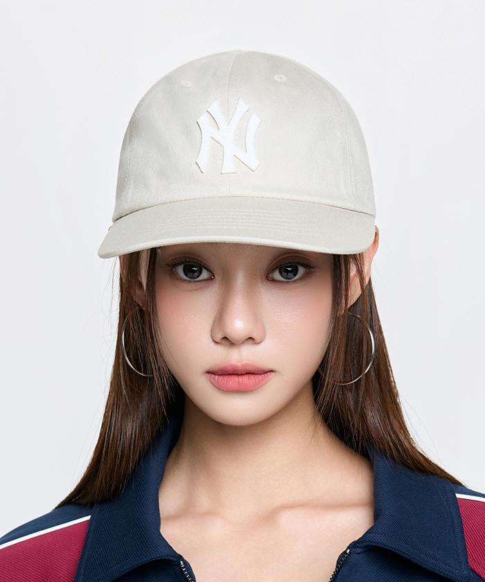 Emelbi Joy Unstructured Ball Cap Ny (Beige)