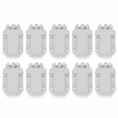 10pcs Durable White Cabinet Door Rebounder Beetle Shape Touch Release Cupboard Touch Release Latches Cupboard Latch Home