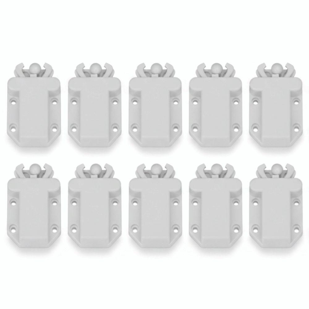 10pcs Durable White Cabinet Door Rebounder Beetle Shape Touch Release Cupboard Touch Release Latches Cupboard Latch Home