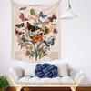 Bohemian tapestry butterfly pattern wall hanging for home room decoration background fabric on the wall above the bed