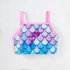 Girls Summer Swim Set Fish Scale Sleeveless Top Bikini Bottom 3PCS Beach Outfit
