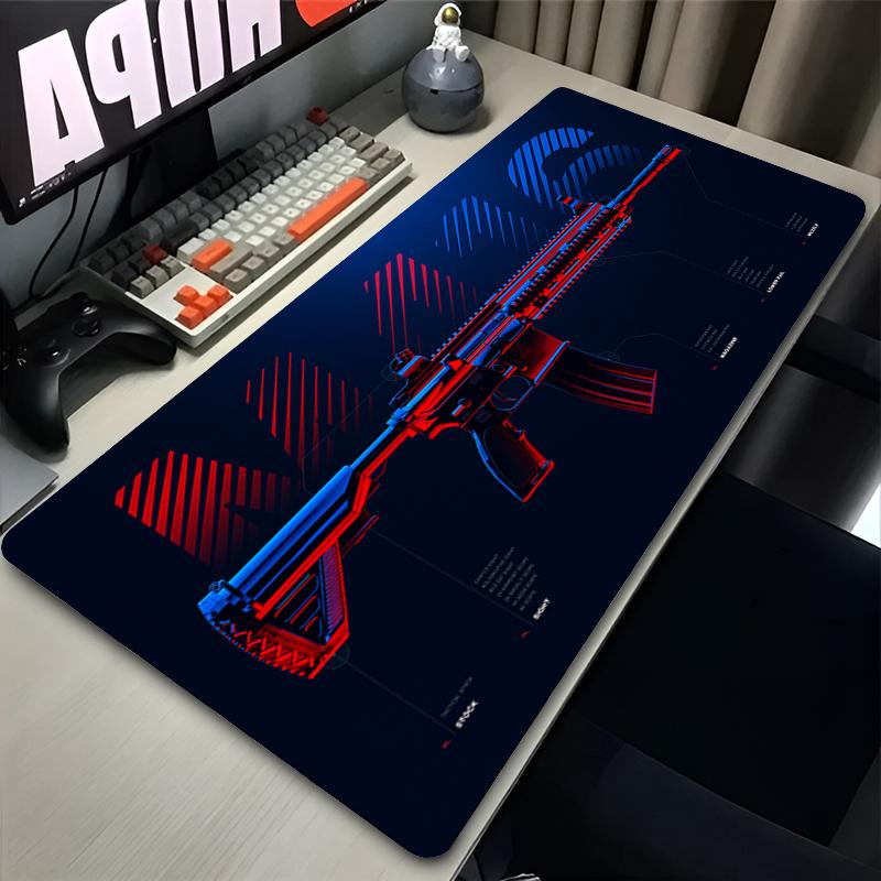 Mouse Pad Gaming New Mousepad Laptop Gamer Cabinet Keyboard Pad Nonslip Soft Computer Firearms Pattern Design Extended Desk Mat
