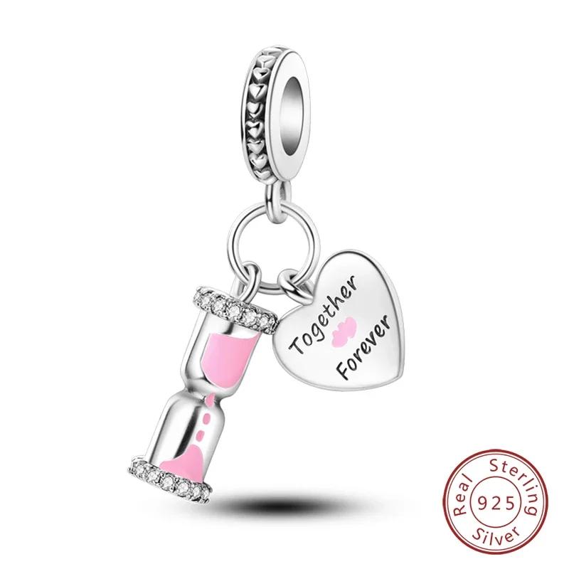 100% Copper Fashion Pink Princess Skirt Bag Lipstick Charms Beads Fit Original Bracelets Diy Jewelry Gifts