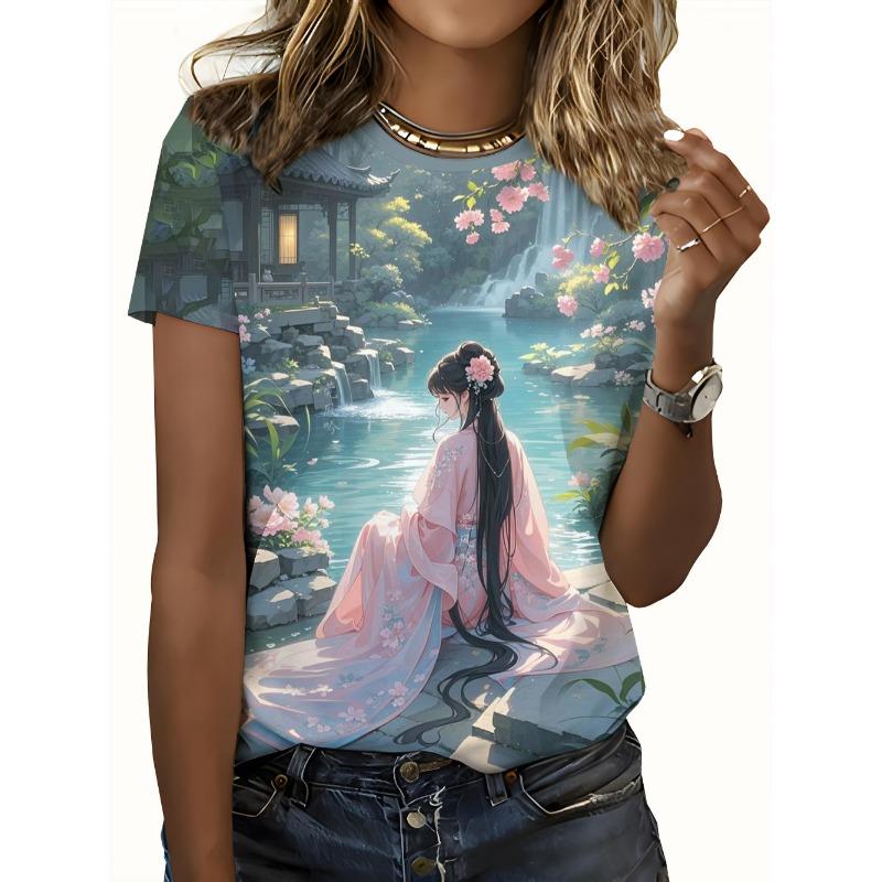 Women s casual versatile T-shirt 2XS