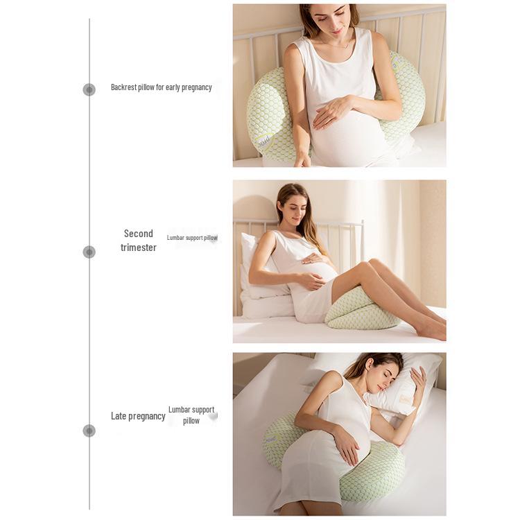 U-Shaped Pregnancy Pillow - Lumbar, Belly, and Back Support for Side Sleepers
