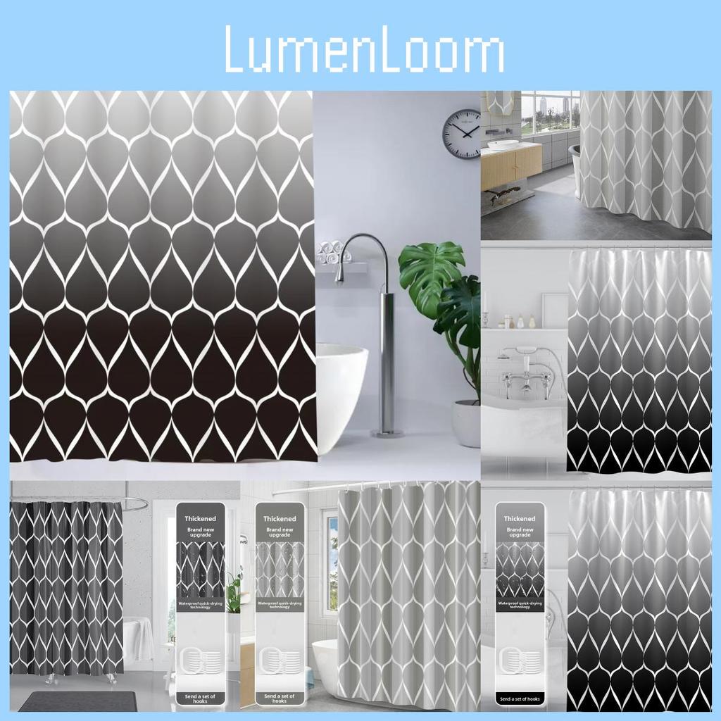 Shower Curtains Weighted Mould Proof Resistant Grey Black Shower Curtain Machine