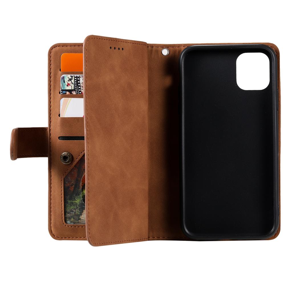 Multicard Solt Zipper Flip Leather Wallet Case For iPhone 14 15 Pro Max 13 12 Mini 11 SE 2025 X 6 6s 7 8 Plus XR XS Book Cover