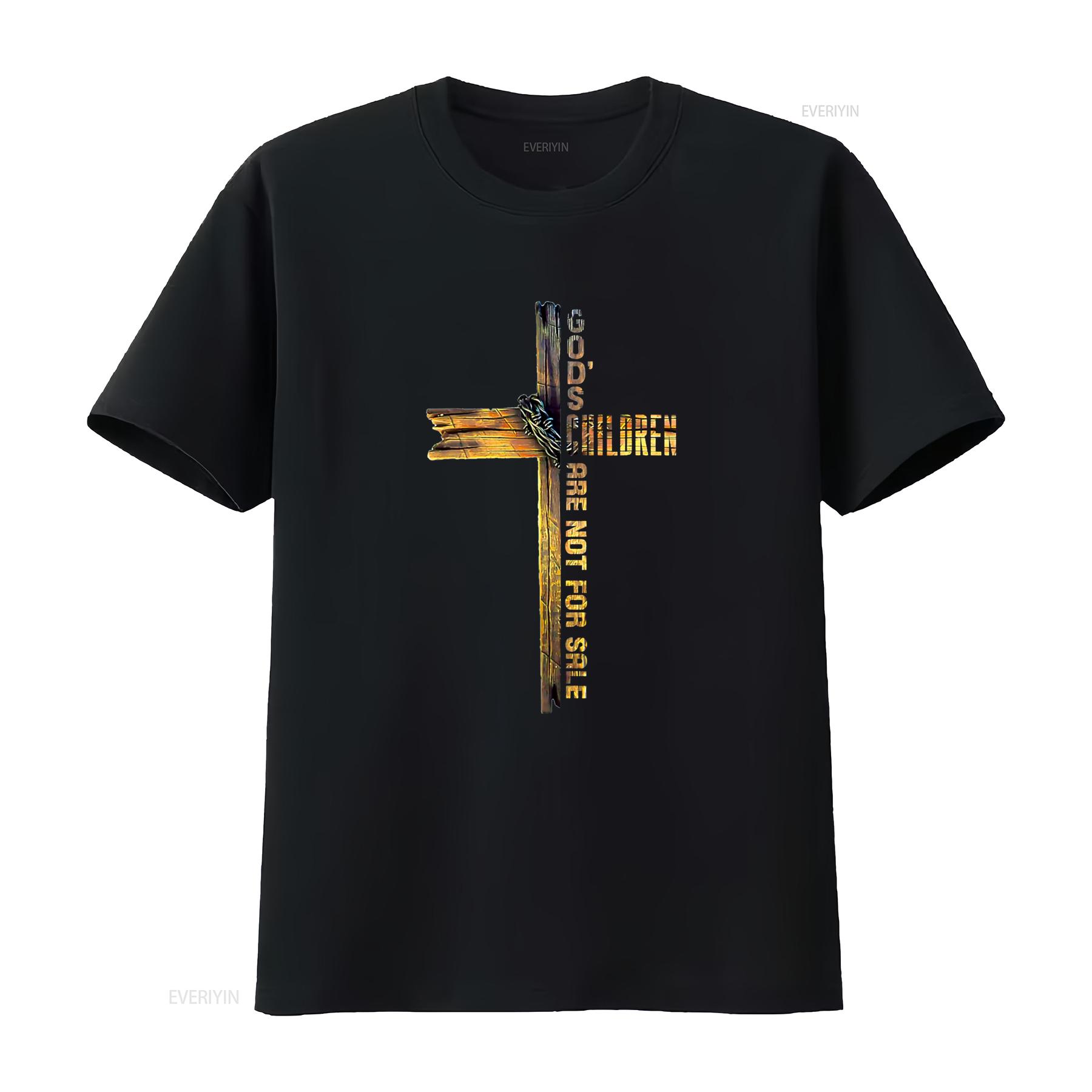 

God s Children Are Not For Sale Embracing Sound of Freedom T Shirt vintage Washed Versatile fashion Top For Everyday Wear 4XL