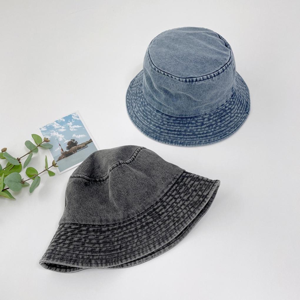 Women's and Men's Denim Plain Washed Bucket Hat