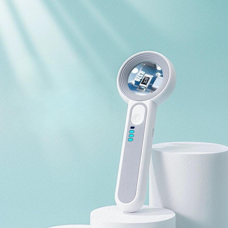 1Pc USB Charging High Power Reading Magnifying Glass Handheld Led Light Mobile Phone Electronic Main Board Repair Jewelry Gold Stamp