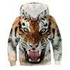 Children's Animal Lion 3D Digital Printed Boys' Personalized Fashion Hoodie Sweatshirt